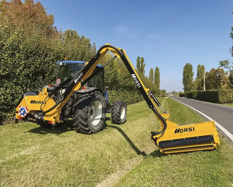 Orsi 3-Point Boom Mower | Model River Compact Series | Cutting Width 35.5" To 58" Inches | Horsepower 35-65 Hp | For Tractors 1