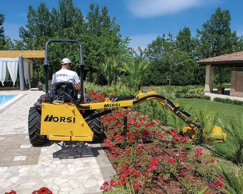 Orsi Boom Mower 3Pt | Model Cut 029 | Cutting Width Flail Head 31-1/2″ | 10′ 2″ Max Reach | 16–35 Hp | For Mini Tractors 1