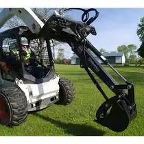 Paladin Bradco Backhoe | 73" Digging Depth | Optional Fixed Thumb | 10"–24" Bucket Options | 15-25 Gpm | For Skid Steer Loaders 1