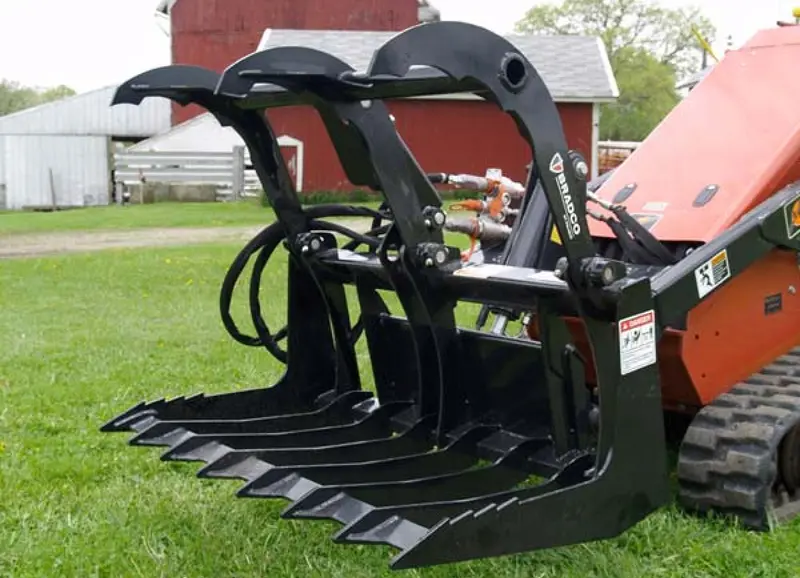 Paladin Brush Grapple with Flat Bottom – 42 to 54 Inch Working Width, Includes Hoses & Couplers, 8–15 GPM