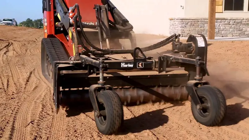 Paladin Harley Rake Manual Angle | Width 48" | 8Gpm-15Gpm | For Mini Skid Steer 1