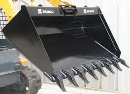 Paladin Heavy Duty Tooth Bucket Standard Floor | Working Width 60"-84" | 15-25 Gpm | For Skid Steer 1
