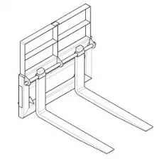 Paladin | Pallet Forks | Model 2000888 | Width 42" Inches | Hydraulic Flow 10 To 15 Gpm | For Mini Skid Steer 1