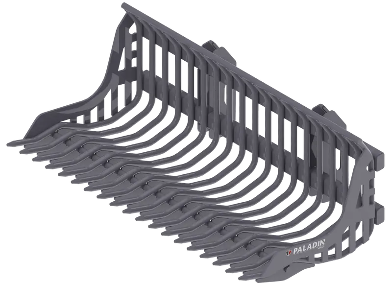Paladin Rock Bucket (Universal Mount) | 1.125” Tine | Width 42" | 8-15 Gpm | For Mini Skid Steer 1