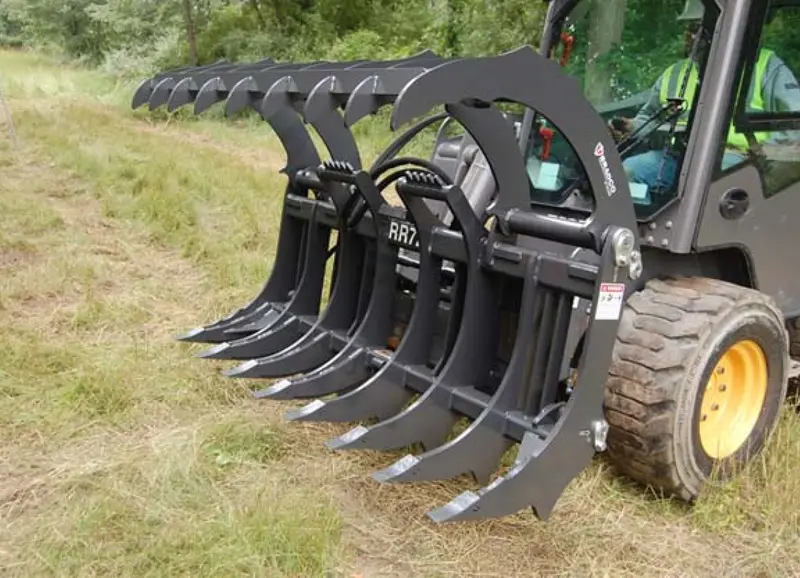 Paladin Root Rake Less Grapple | 78" Working Width | Machine Size 5–8 Tons | For Backhoe 1