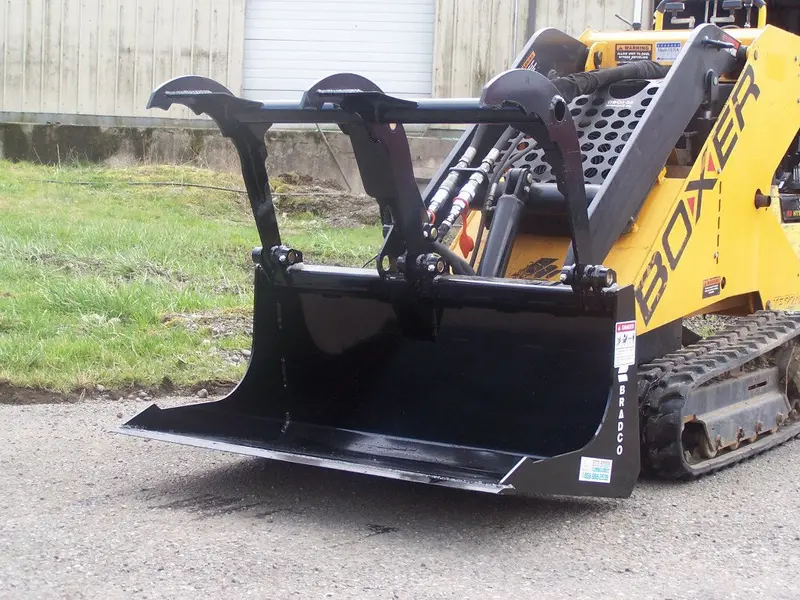 Paladin Scrap Grapple | Width 36"-48" | Solid Bottom With Flat Face Couplers | 8-15 Gpm | For Mini Skid Steers 1