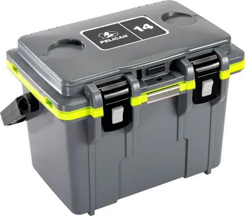 Pelican Coolers Im 14 Quart - Dkgray/Green W/Dry Storage 1