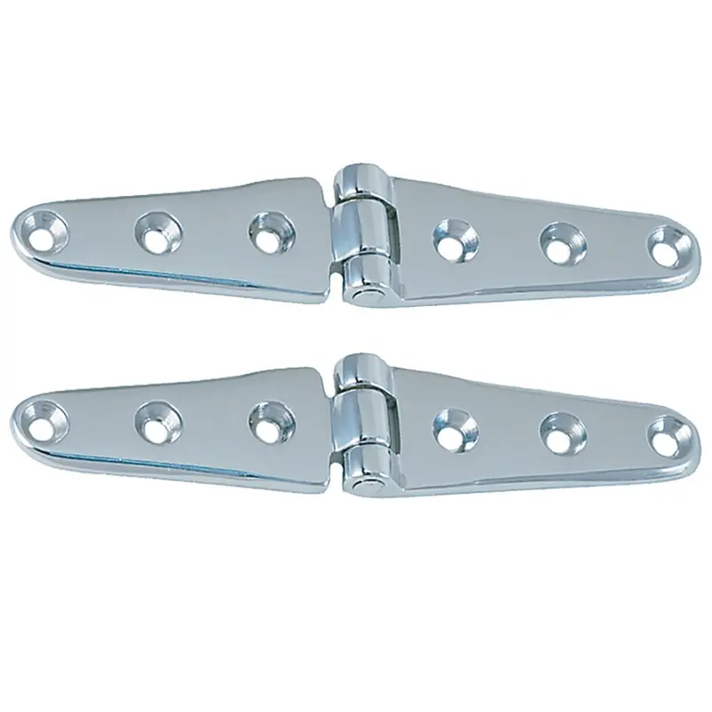 Perko 8" Chrome Plated Bronze Strap Hinges [0120Dp3chr] 1