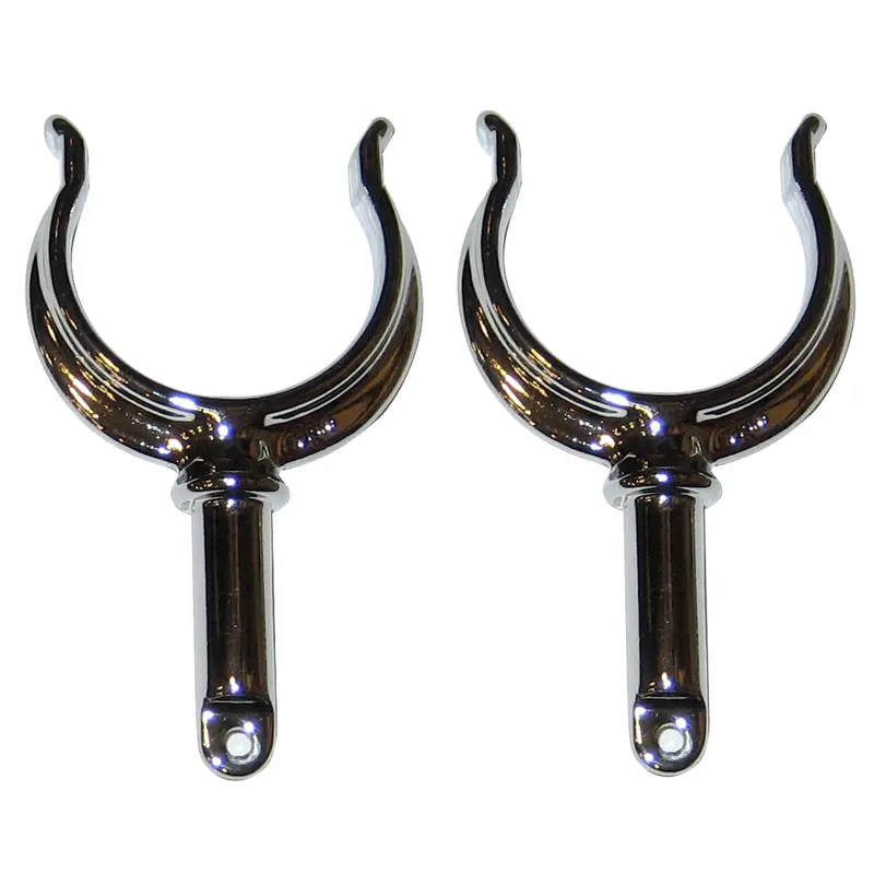 Perko Ribbed Type Rowlock Horns - Chrome Plated Zinc - Pair [1262Dp0chr] 1