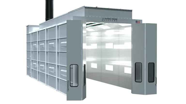 Platinum Finishing Paint Booth Systems Industrial Size Gold Edition Truck Semi Down Draft Paint Booth 1