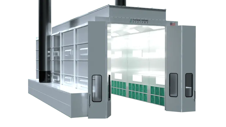 Platinum Finishing Paint Booth Systems Industrial Size Platinum Edition Truck Side Down Draft Paint Booth 1
