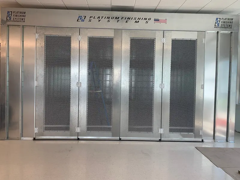 Platinum Finishing Paint Booth Systems Industrial Size Silver Edition Truck Cross Flow Paint Booth 2
