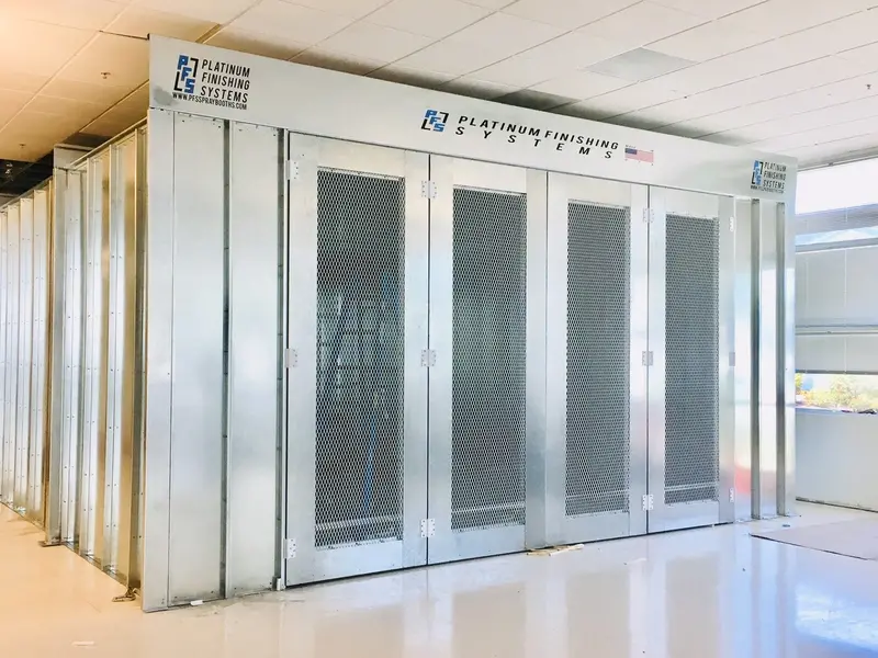 Platinum Finishing Paint Booth Systems Industrial Size Silver Edition Truck Cross Flow Paint Booth 3