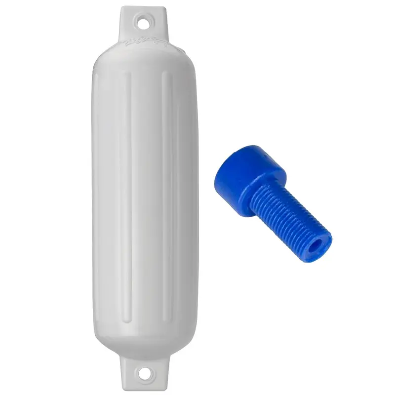 Polyform G-4 Twin Eye Fender 6.5" X 22" White W/Adapter [G-4 White W/Air Adapter] 1