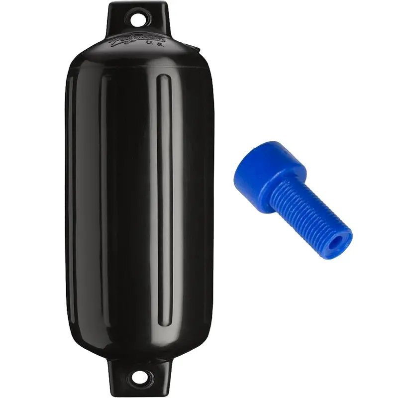 Polyform G-5 Twin Eye Fender 8.8" X 26.8" - Black W/Adapter [G-5 Black W/Air Adapter] 1