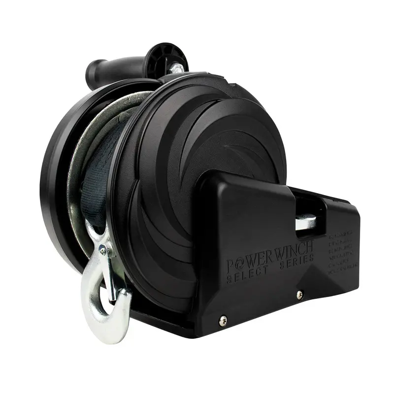 Powerwinch Select Series Winch 1,800Lb, 2 Speed, 6" Crank Arm - Carbon Black [21400-W-1800-6-B-R] 1