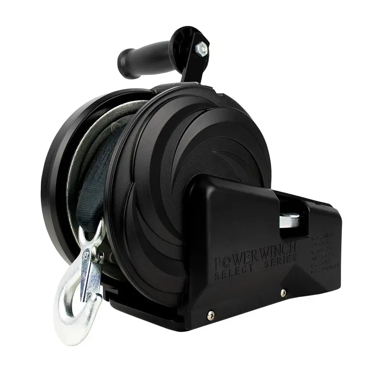 Powerwinch Select Series Winch 1,800Lb, 2 Speed, 8" Crank Arm - Carbon Black [21400-W-1800-8-B-R] 1
