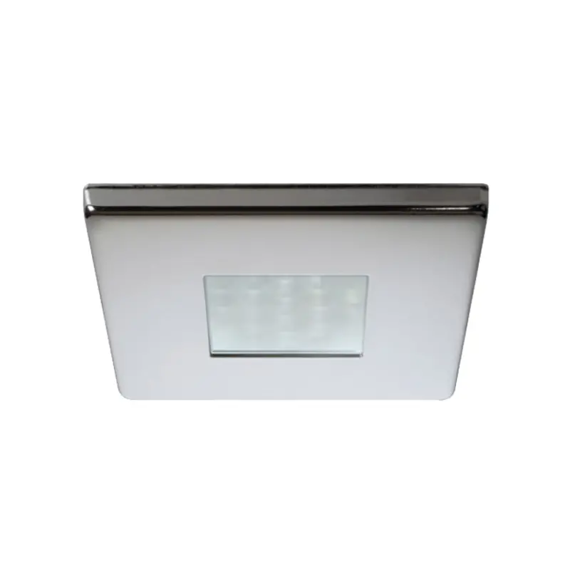 Quick Edwin C Downlight Led - 2W, Ip66, Screw Mounted - Square Stainless Bezel, Square Warm White Light [Fasp3432x02ca00] 1