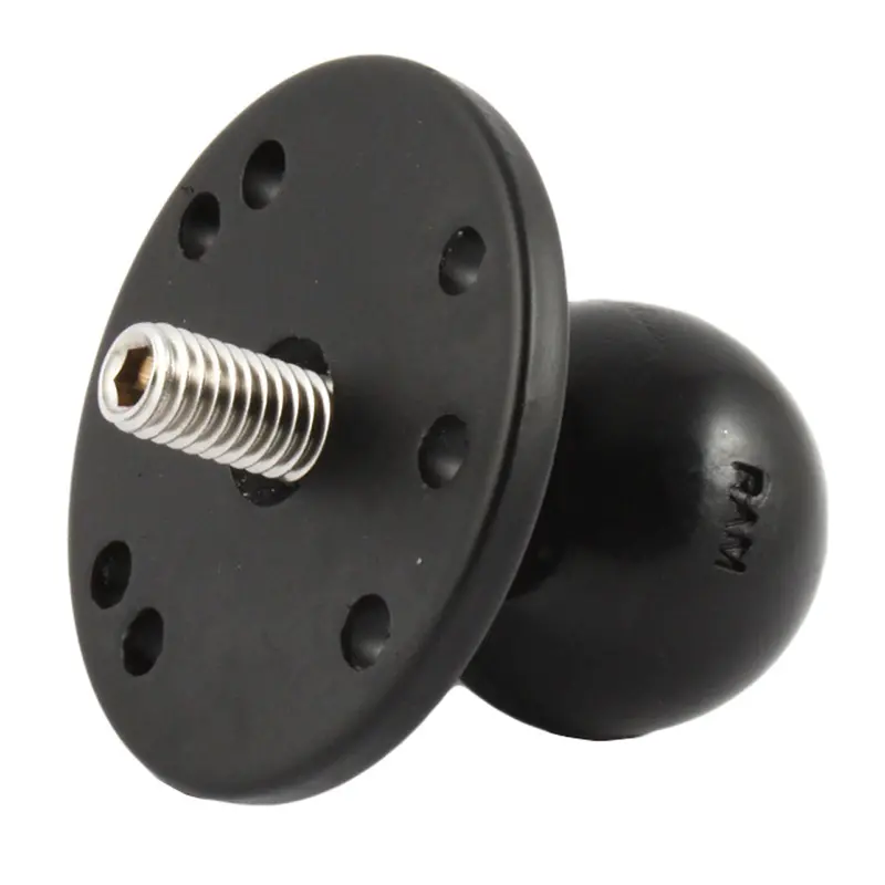 Ram Mount 2.5" Round Base W/1.5" Ball & 3/8"-16 Threaded Male Post F/Cameras [Ram-202Cu] 1