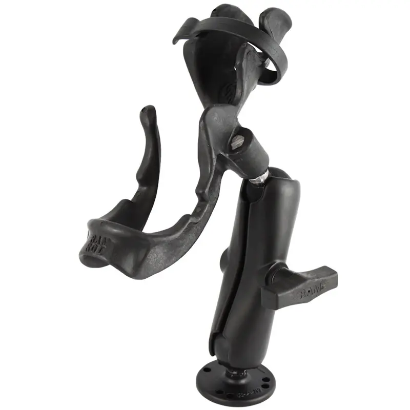 Ram Mount Ram-Rod 2000 Fishing Rod Holder W/Ram-Rod Revolution Ratchet/Socket System And Round Flat Surface Base [Ram-117U] 1