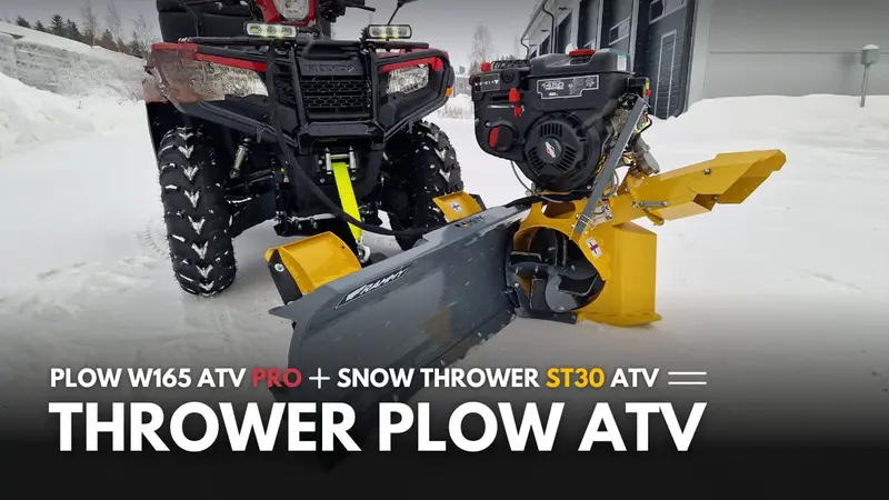Rammy Thrower Plow Atv (Plow + Snow Thrower Combo) | Working Width 46" | Snow Throwing Distance 49' | Tank Volume 3.0L | Horsepower 9.5 Hp | For Atvs 2