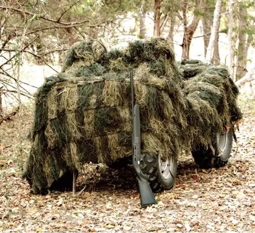Red Rock Ghillie Blind 5'X12' - Woodland Camouflage Netting 1