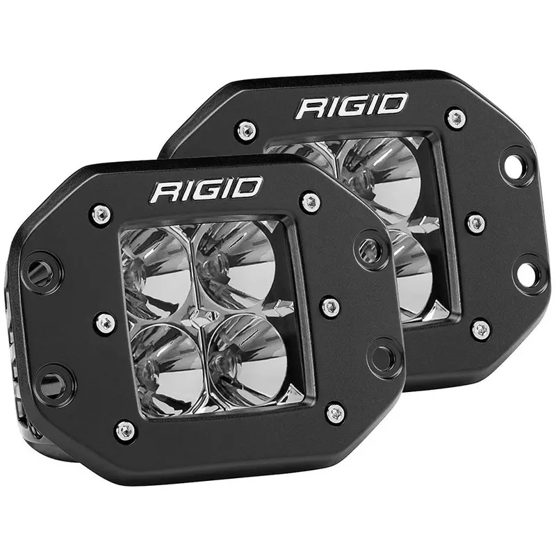 Rigid Industries D-Series Pro Flood Flush Mount Black Light - Pair [212113] 1