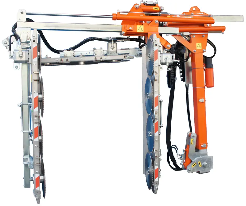 Rinieri Blueberry Pruner With Discs Crv-X Tower 1 Plus U | Efficient Pruning With 38"-51" Cutting Width | 38” Pruning Height For Tractor 1