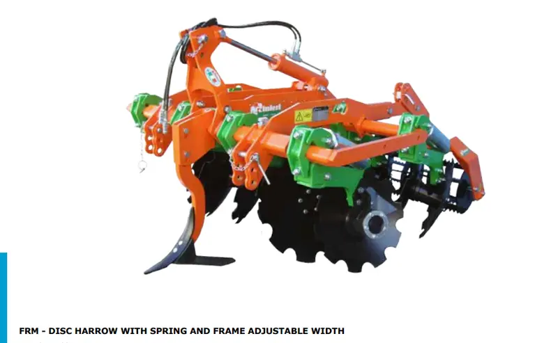 Rinieri Disc Harrow | Frm Series | Width 47" To 112" Inches | Horsepower 50-100 Hp | For Tractor 2
