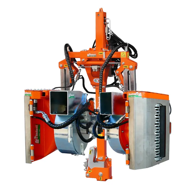 Rinieri Drf Double Barrel Leaf Remover On Tower 2 Frame With Joystick 7+1 | 41"-75" Roller Height For Tractor 1
