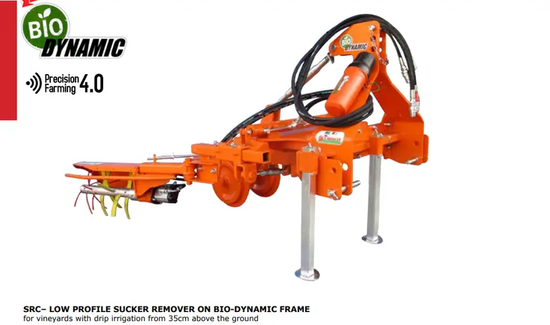 Rinieri Low Profile Sucker Remover On Bio-Dynamic Frame | Src Series | Row Width 63"-177" Inches | Horsepower 40-70 Hp | For Tractors 5
