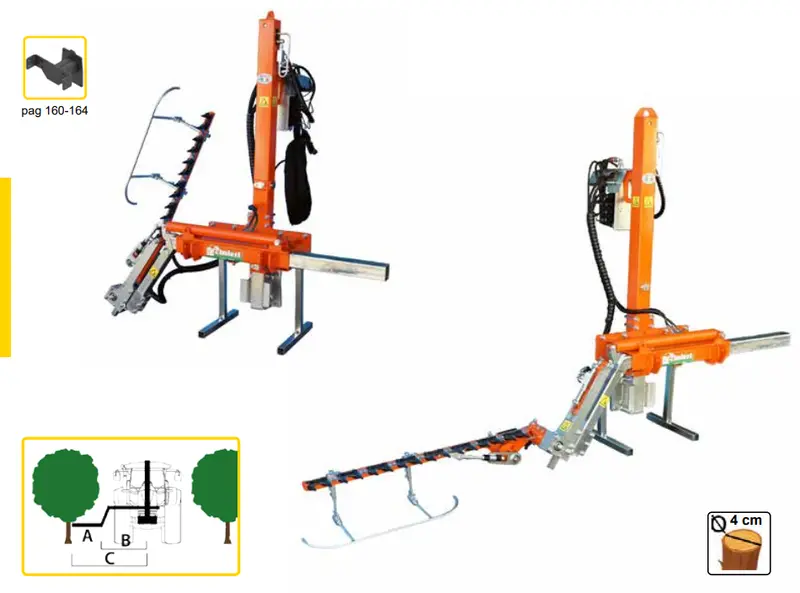 Rinieri Orchard Pruning Machine For Skirting Crb 100-120-150 Model | 39" Cutting Width For Tractor 5