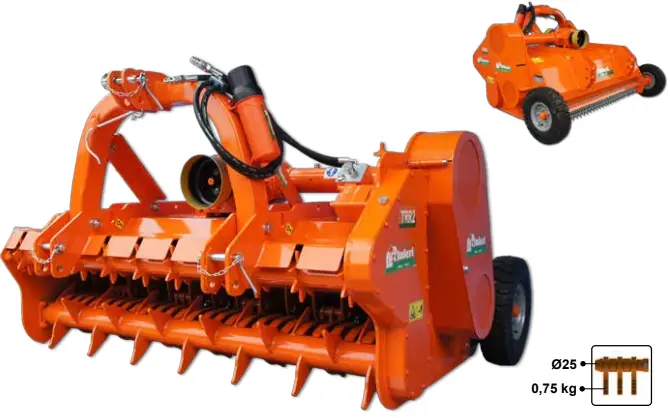Rinieri Reversible Shredder With Double Feeder Trr2 150 - 200 Model | 59"-78" Working Width | 80 - 130Hp For Tractor 1
