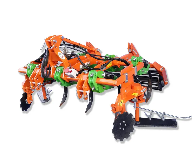 Rinieri Tine Cultivator W/ Inter-Rows | Cm+Turbo Series | Working Width 75" To 128" Inches | Horsepower 60-100 Hp | For Tractors 1