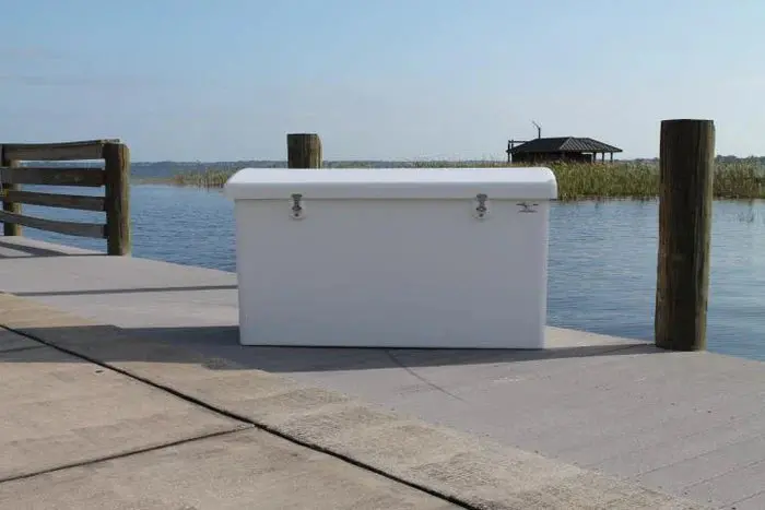 Rio Marine Customs | Dock Box | Rough Water | Model Rwdb70 | 70" W X 29" D X 33" H | For Marine Storage 1