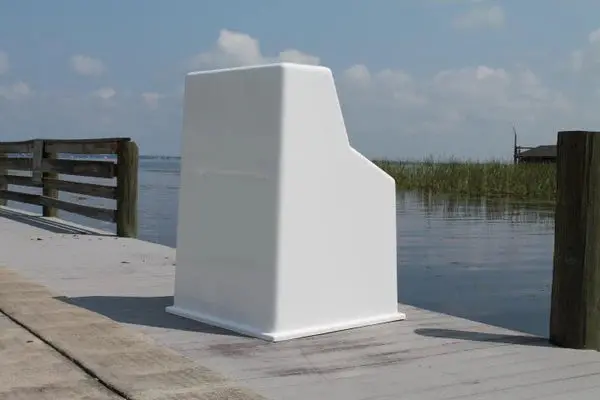 Rio Marine Customs | Fiberglass Boat Console | Model Cmcc09 / Slcc09 | 38" W X 53" H X 38" D | Heavy-Duty Nida-Core Construction | For Single & Twin Engine Boats 1
