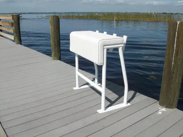 Rio Marine Customs Sea-Line Deluxe Leaning Post | Model Sllp38-Rh | 38" W X 18" D X 34" H | Rod Holders | Functional And Stylish Seating | For Offshore & Inshore Boats 1