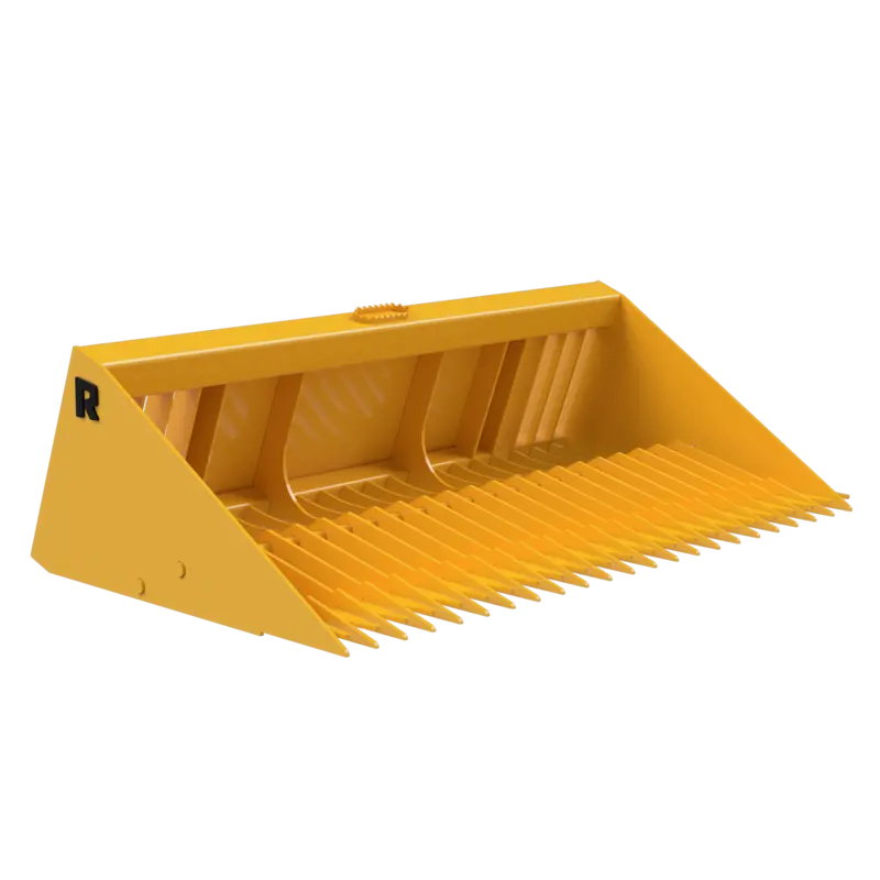 Rockland Heavy Duty Rock Bucket | Bucket Width 63" To 84" Inches | Weight 480 To 680 Lbs | For Skid Steer 1