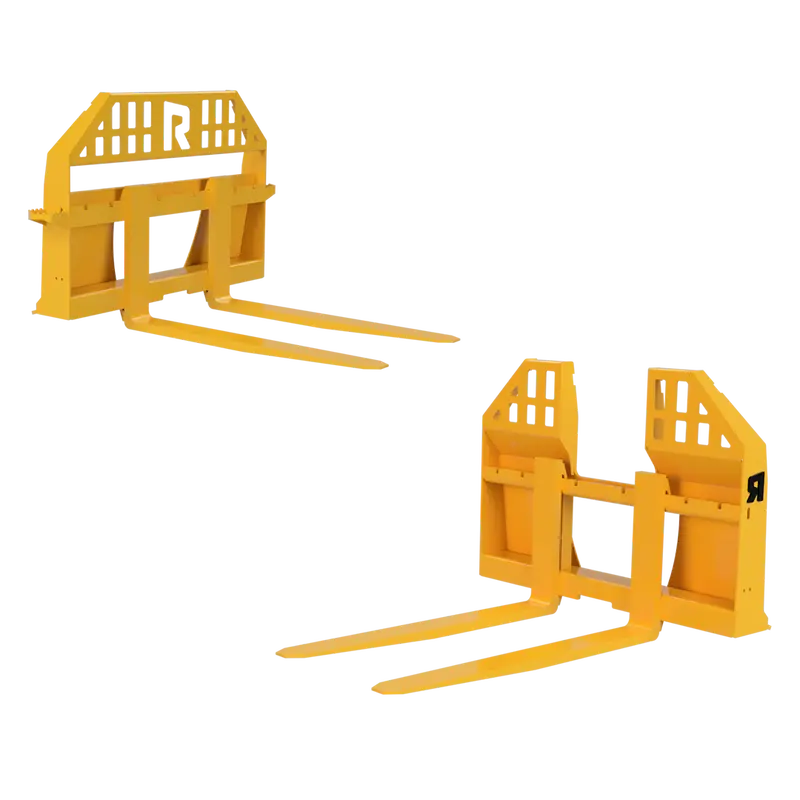 Rockland Pallet Forks | Premium-Grade Tines | Hydraulic Adjustment Option | For Skid Steer 1