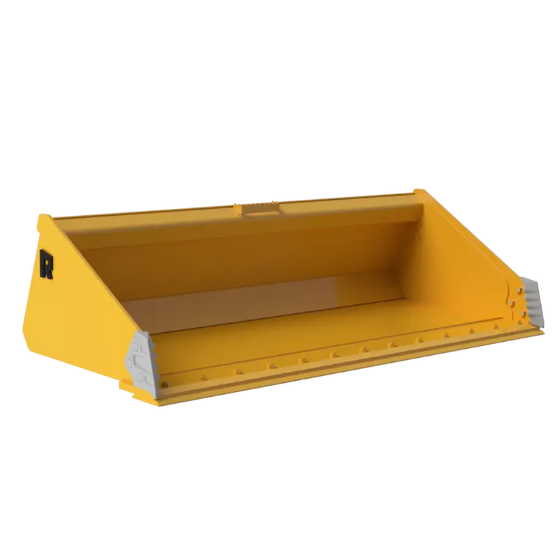 Rockland Severe-Duty, Low-Profile Bucket | Bucket Wrap ¼-Inch | Wear Bars ½-Inch Side | Standard Bolt-On Side Cutters | For Skid Steers 1