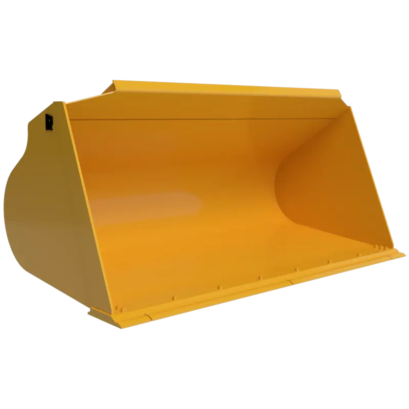 Rockland Snow Bucket | Bottom Design Sloped | Wear Plates Bolt-On, Extendable | Standard Side Cutters | For Loaders 1