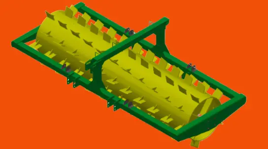 Roller Chopper Single Drum 3Pt Renovator Pasture Aerator 8', 10', 12', W/ 20" & 30" Drum For Tractor 1