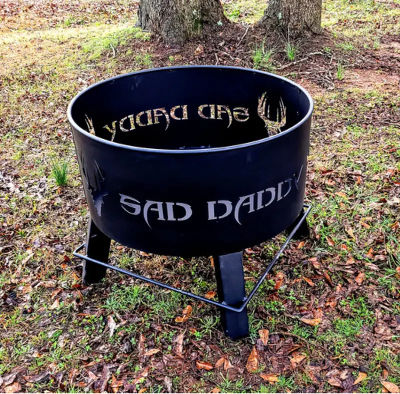 Sad Daddy 30" Squared Heavy Duty Fire Pit | Fire Pit | Hunting Blind Box 1