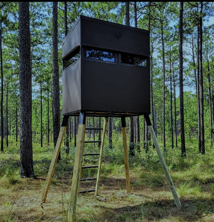 Sad Daddy 4X6 Gun/Crossbow Blind | With Elevation Kit & Steel Skid Frame | Hunting Box Blind 1