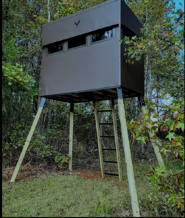 Sad Daddy 4X8 Gun/Crossbow Blind | With Elevation Kit & Steel Skid Frame | Hunting Box Blind 1