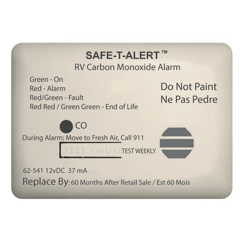 Safe-T-Alert 62 Series Carbon Monoxide Alarm - 12V - Rv Surface Mount - White [62-541-Wt] 1