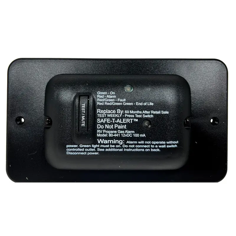 Safe-T-Alert 80 Series Black Propane Gas Alarm - 12V [80-441-Bl-Tr] 1