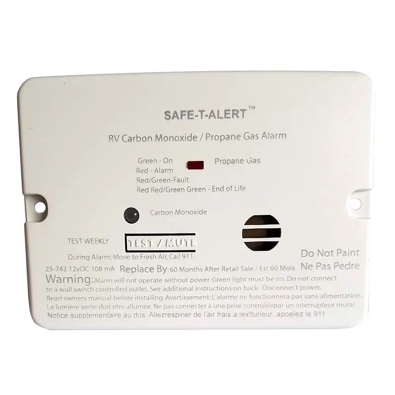 Safe-T-Alert Combo Carbon Monoxide Propane Alarm - Flush Mount - Mini - White [25-742-Wht] 1