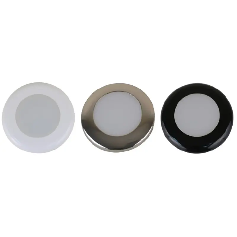 Scandvik A3c Downlight Kit - Cool White W/Ss, White,  Black Trim Rings [41291P] 1