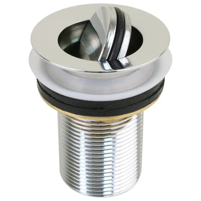 Scandvik Sink Drain W/Flip Stopper - Chrome Plated Brass [19006P] 1